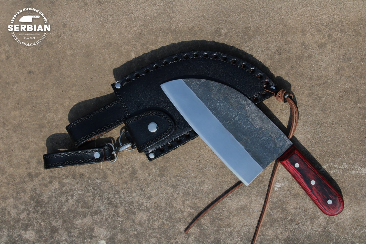 Best Serbian chef knife | Almazan Serbian knife | Damascus Serbian knife.