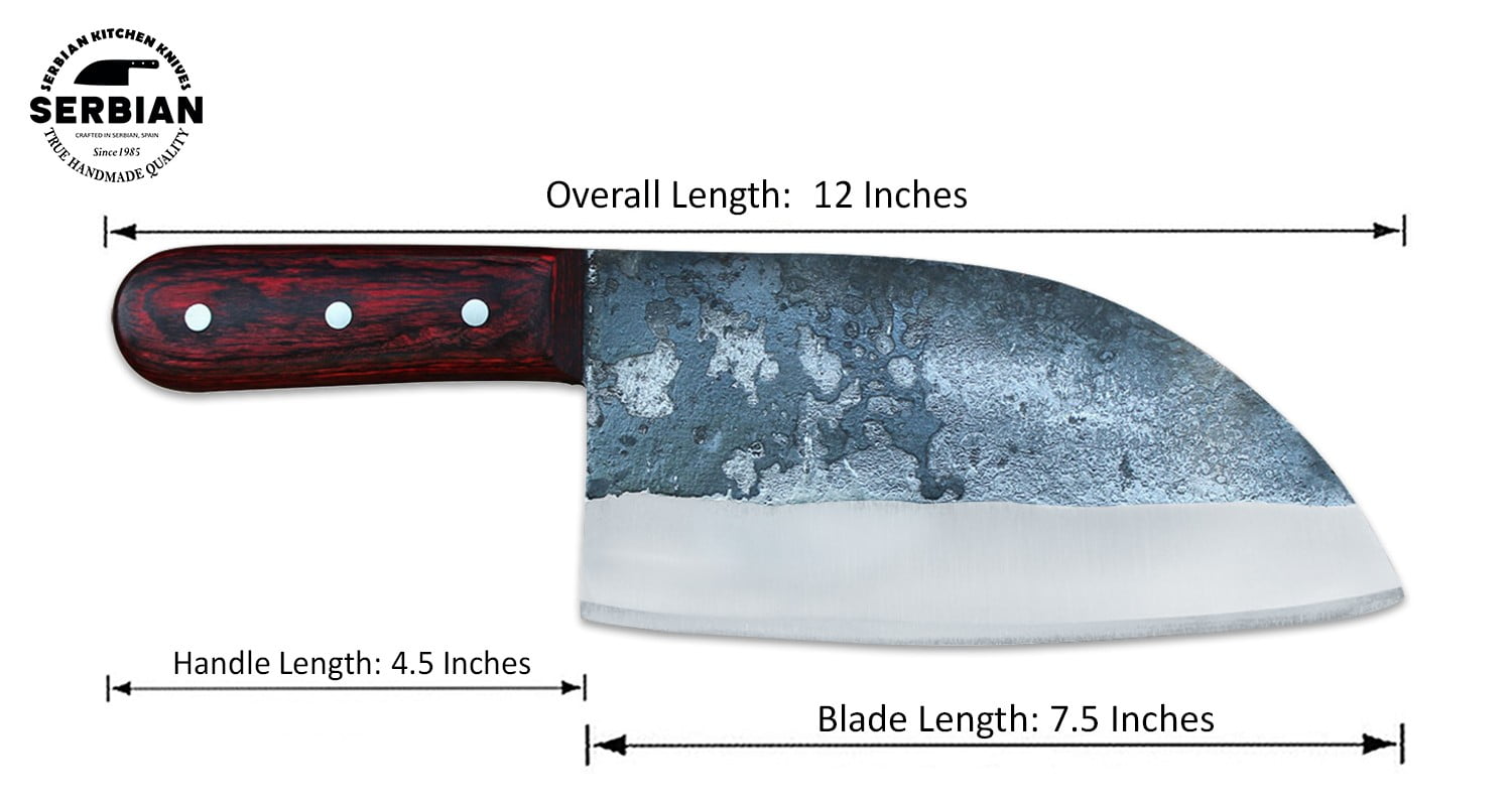 Best Serbian chef knife | Almazan Serbian knife | Damascus Serbian knife.