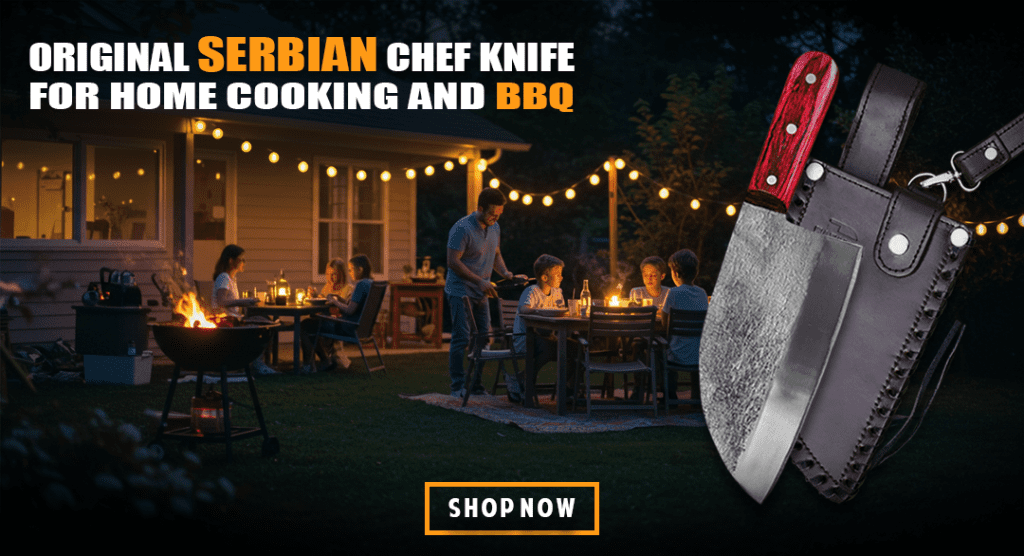 orignal serbian chef knife for home cooking and bbq