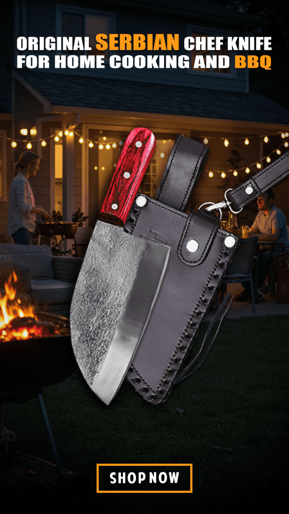 Original Serbian Chef Knife for Home Cooking and BBQ
