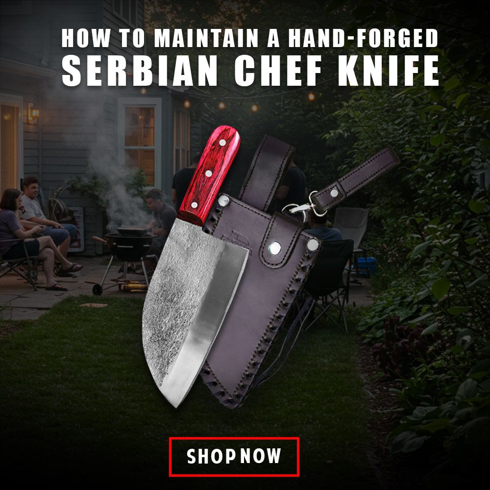 hand forged serbian chef knife
