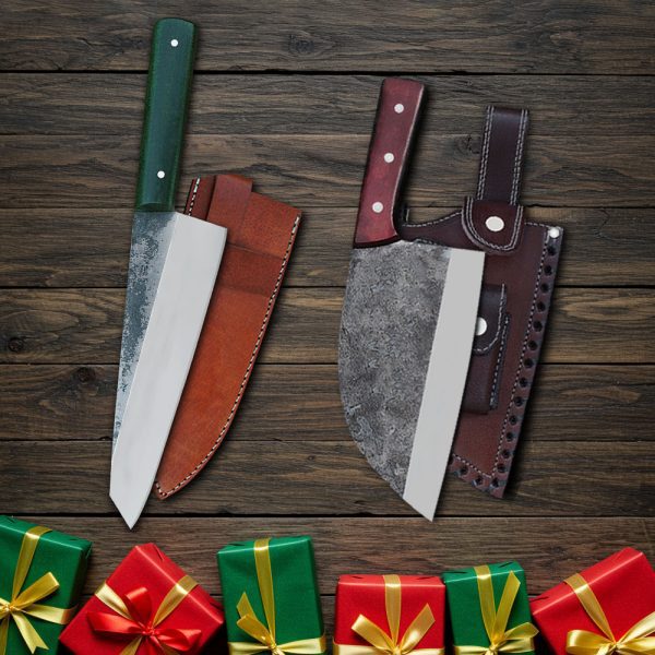 The Culinary Duo – Hand Forged Cleaver & Chef Knife Set