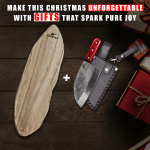 Original Serbian Chef Knife with Cutting Board 2 pcs Set