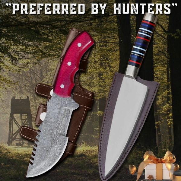 Conquer the Outdoors – Premium 2pc Hunting Knife Gift Set for Christmas