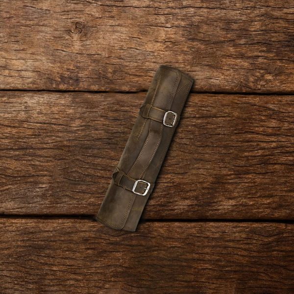 Damascus Craft 5 pcs Chef Set with Leather Roll