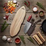 Original Serbian Chef Knife with Cutting Board 2 pcs Set